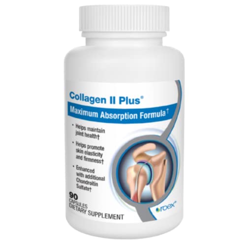 Roex Vitamins | Collagen II Plus | Vegetable Capsules | Organic | Joint Health | Anti-Aging | 90 Count