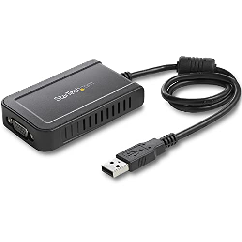 StarTech.com USB to VGA Adapter - 1920x1200 - External Video and Graphics Card - Dual Monitor Display Adapter - Supports Windows (USB2VGAE3)