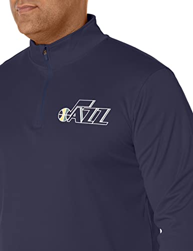 Ultra Game NBA Men's Quarter Zip Long Sleeve Pullover T-Shirt