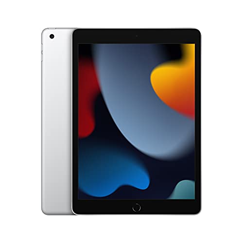 Apple iPad (9th Generation): with A13 Bionic chip, 10.2-inch Retina Display, 256GB, Wi-Fi, 12MP front/8MP Back Camera, Touch ID, All-Day Battery Life – Silver