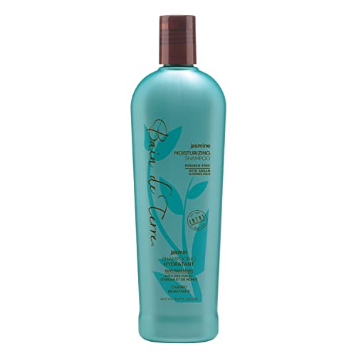 Bain de Terre Moisturizing Shampoo | Jasmine | Dry and Damaged Hair | Argan and Monoi Oils | Paraben Free | 13.5 Fl Oz