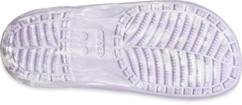 Crocs Unisex-Adult Classic Tie Dye Two-Strap Sandals, Lavender/Multi, 7 Men/9 Women