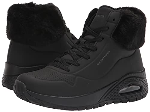 Skechers Women's Sneaker Fashion Boot, Black/Black, 6