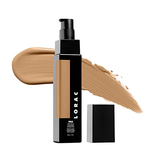LORAC PRO Soft Focus Longwear Foundation, Shade 8| Full Coverage | Lightweight | Water-Resistant | Oil-Free