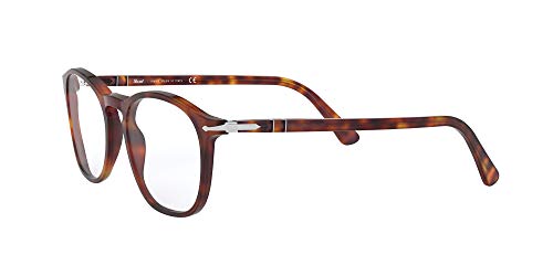 Persol PO3007VM Square Prescription Eyewear Frames, Havana/Demo Lens, 50 mm