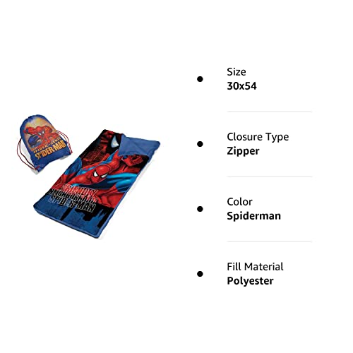 Marvel Spiderman Slumber Bag Set, Multicolor, 30x54