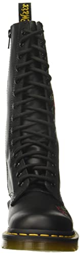 Dr. Martens womens 1914 Vonda Combat Boot, Black Softy T, 5 US