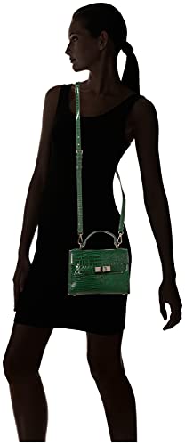 Steve Madden womens Steve Mdden DIGNIFY Croco Top Handle Bag, Green, one size US