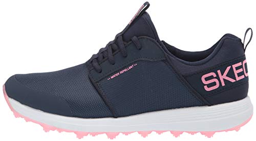 Skechers womens Max Golf Shoe, Navy/Pink Sport, 8.5 US