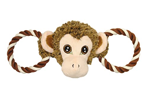 Jolly Pets Jolly Tug-a-Mal Monkey Tug/Squeak Toy, Medium