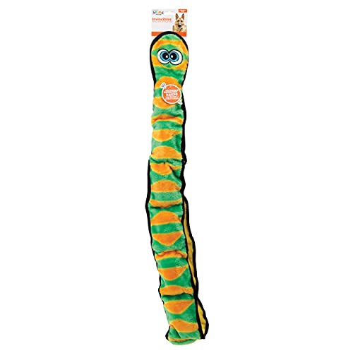 Outward Hound Invincibles Green Snake Plush Dog Toy, XXL