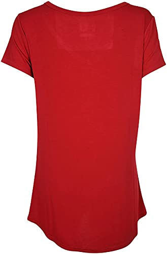 Ultra Game -NBA Toronto Raptors Womens Box Out Varsity Stripe Tee Shirt, Team Color, Medium