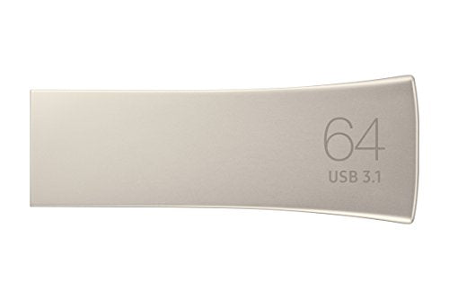 Samsung BAR Plus 64GB - 300MB/s USB 3.1 Flash Drive Champagne Silver (MUF-64BE3/AM)