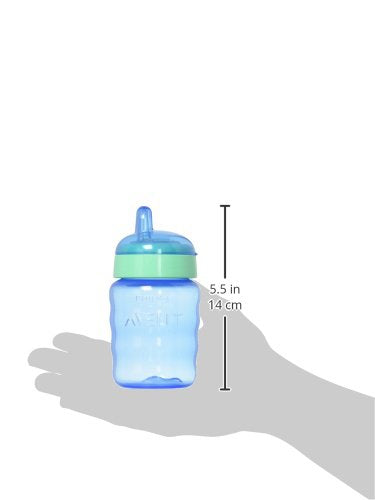 Philips AVENT My Easy Sippy Cup with Soft Spout and Spill-Proof Design, Blue/Green, 9oz, 2pk, SCF553/25