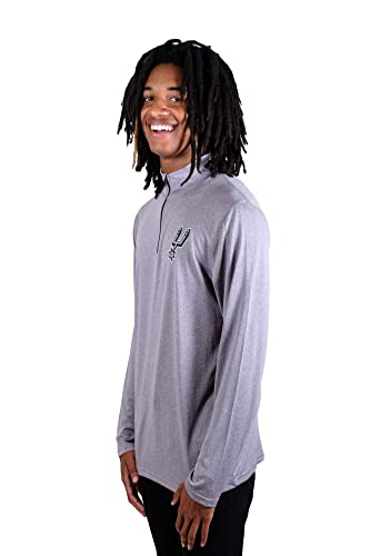 Ultra Game NBA Men's Quarter Zip Long Sleeve Pullover T-Shirt