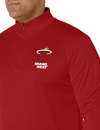 Ultra Game NBA Men's Quarter Zip Long Sleeve Pullover T-Shirt