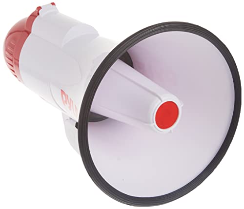 Pyle Megaphone Speaker Lightweight Bullhorn - Built-in Siren, Adjustable Volume Control and 800 Yard Range - PMP30