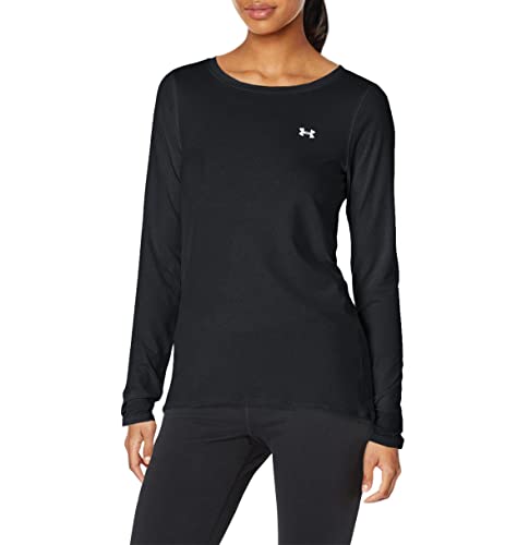 Under Armour Women's HeatGear Armour Long-Sleeve T-Shirt , Black (001)/Metallic Silver , X-Small