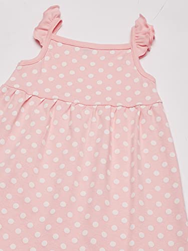 Hudson Baby Infant and Toddler Girl Cotton Dresses Soft Pink Roses, 6-9 Months