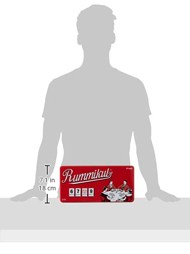 Rummikub in Retro Tin - The Original Rummy Tile Game by Pressman Red, 5'