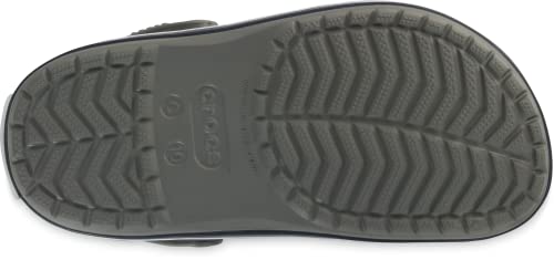 Crocs Unisex-Child Crocband Clogs (Little Kid/Big Kid), Smoke/Navy, 4 Big Kid