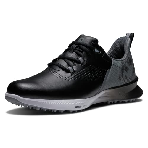 7 FootJoy Men's FJ Fuel Golf Shoe, Black/Charcoal