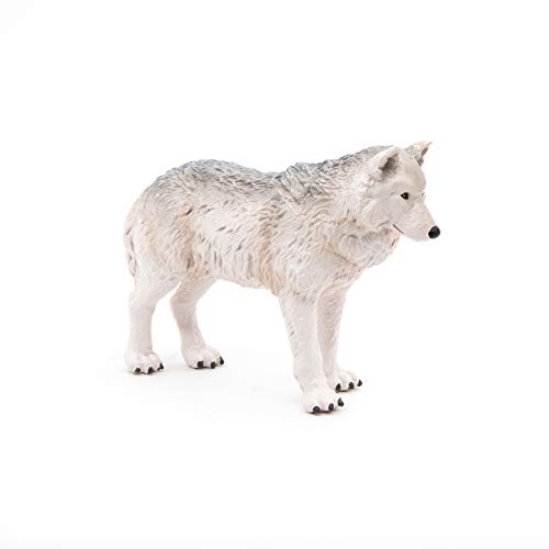 Papo -Hand-Painted - Figurine -Wild Animal Kingdom - Polar Wolf -50195 -Collectible - for Children - Suitable for Boys and Girls- from 3 Years Old