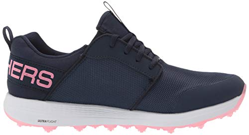 Skechers womens Max Golf Shoe, Navy/Pink Sport, 8.5 US
