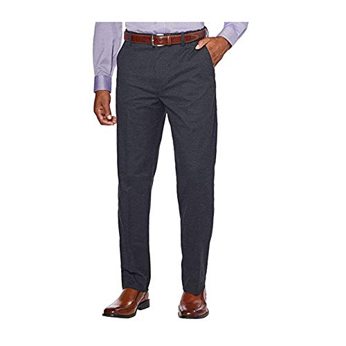 Kirkland Signature Men's Non-Iron Comfort Pant (36x30, Black Check)
