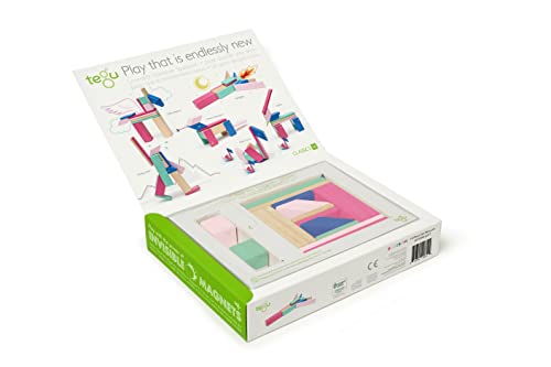 14 Piece Tegu Magnetic Wooden Block Set, Blossom