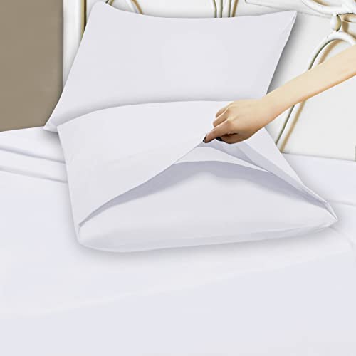 Mejoroom Twin Sheet Set - Kids Sheet and Pillowcase Sets - Hotel Luxury Twin Sheets for Boys Girls -Deep Pocket Fitted Sheet,Hypoallergenic,Wrinkleand Breathable,Fade Resistant - 3 Piece(Twin,White)