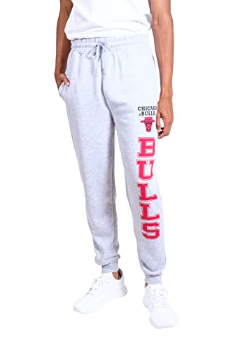 Ultra Game NBA Men's Soft Team Jogger Sweatpants, Heather Gray, Medium