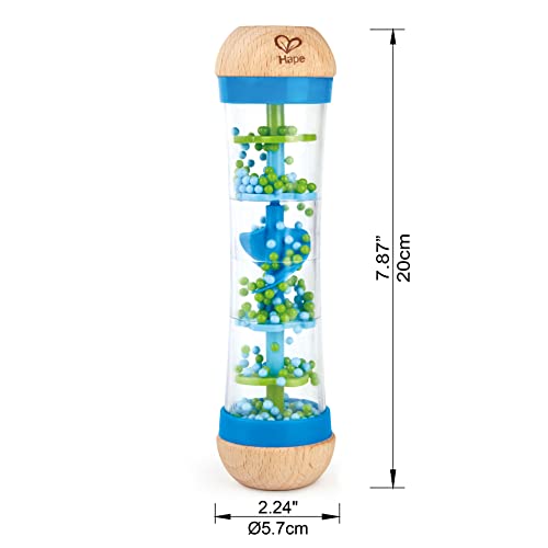 Hape E0328 Beaded Raindrops Musical Instrument and Rattle Blue