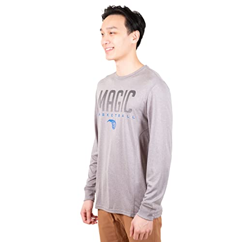 Ultra Game -NBA Men's Active Long Sleeve Pullover T-Shirt Heather Gray X-Large