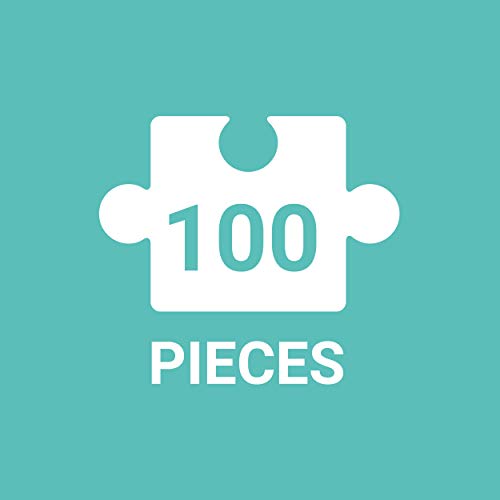 Mudpuppy Outer Space Glow-in-the-Dark Puzzle, 100 Pieces, 18”x12”, Made for Kids Age 5+, Illustrations of Planets, Stars, Spaceships and More, Award-Winning Glow in the Dark Puzzle