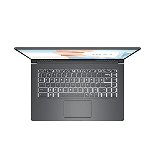 MSI Modern 15 Thin and Light Daily Laptop: 15.6' FHD 1080p, Intel Core i7-1195G7, Intel Iris Xe, 16GB, 512GB SSD, Win10, Carbon Gray (A11MU-681)