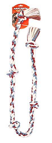 Mammoth Flossy Chews Color Rope Tug – Premium Cotton-Poly Tug Toy for Dogs – Interactive Dog Rope Toy – Tug Dog Chew Toy