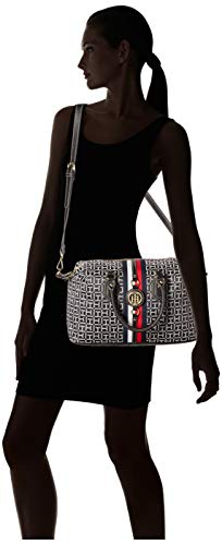 Tommy Hilfiger Jaden Satchel Crossbody Bag, Black/White