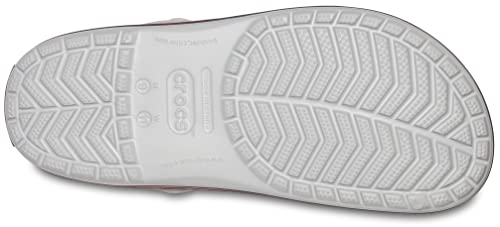 Crocs unisex adult Men's and Women's Crocband Clog, Light Grey/Navy, 13 Women 11 Men US