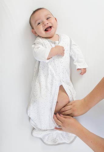 Amazing Baby Cotton Sleeping Sack, Wearable Blanket with 2-way Zipper, Sterling Confetti, Large (12-18 mo)