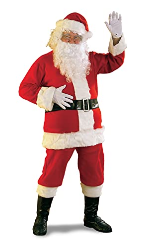 Rubie's mens Bright Red Flannel Santa Suit With Gloves Adult Sized Costumes, Red/White, Standard US