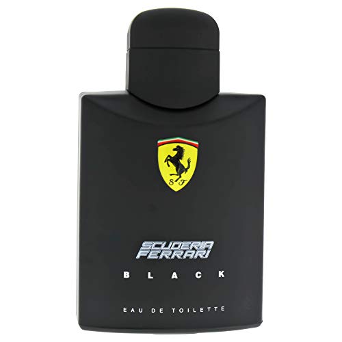 Scuderia Ferrari Black | Eau de Toilette Natural Spray | Fragrance for Men | Aromatic Fougere with Citrus, Fruit, Cinnamon, and Vanilla Scent | 125 mL / 4.2 fl oz