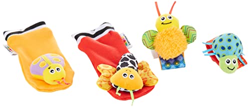 Lamaze Gardenbug - Baby Foot Finder Socks and Wrist Rattle Set - Sensory Development Toys - Newborn Baby Essentials