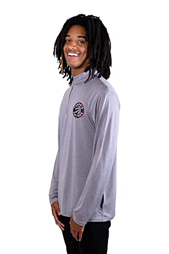 Ultra Game NBA Men's Quarter Zip Long Sleeve Pullover T-Shirt