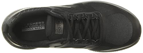 Skechers Men's GOrun Consistent-Athletic Workout Running Walking Shoe Sneaker with Air Cooled Foam, Black/Grey 2, 9