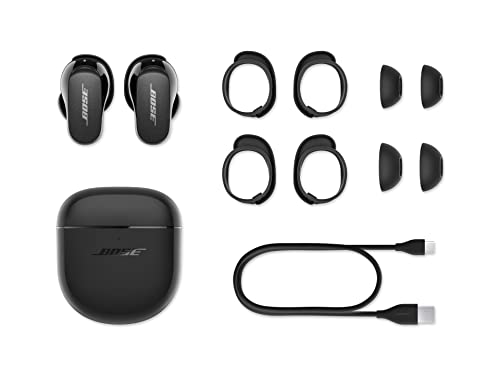 Bose QuietComfort Earbuds II, Wireless, Bluetooth, World’s Best Noise Cancelling In-Ear Headphones with Personalized Noise Cancellation and Sound, Triple Black