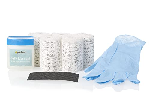 Pearhead Belly Casting Kit, Gender-Neutral Pregnancy Keepsake for Expecting Mothers, Baby Nursery Décor, Mother’s Day Keepsake, Pregnant Belly Imprint DIY Kit, White