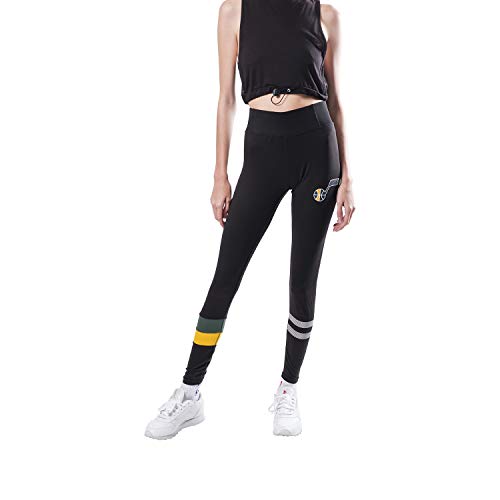 Ultra Game NBA Utah Jazz Womens Leggings Perimeter Fitness Sport Yoga Pants, Black, Medium