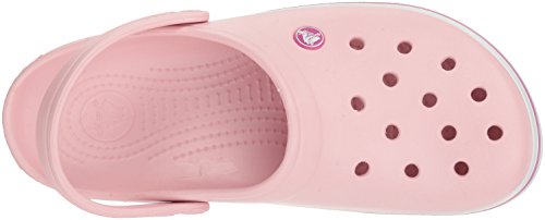 Crocs Unisex Crockband Clogs, Pearl Pink/Wild Orchid, 9 US Women