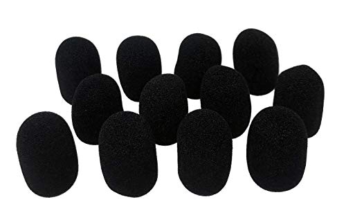 Tetra-Teknica XFFZDP-BLK Lapel and Headset Microphone Windscreen, Color Black, One Dozen Pack